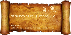 Miserovszki Mirabella névjegykártya